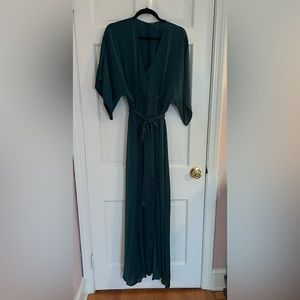 Emerald green maxi dress